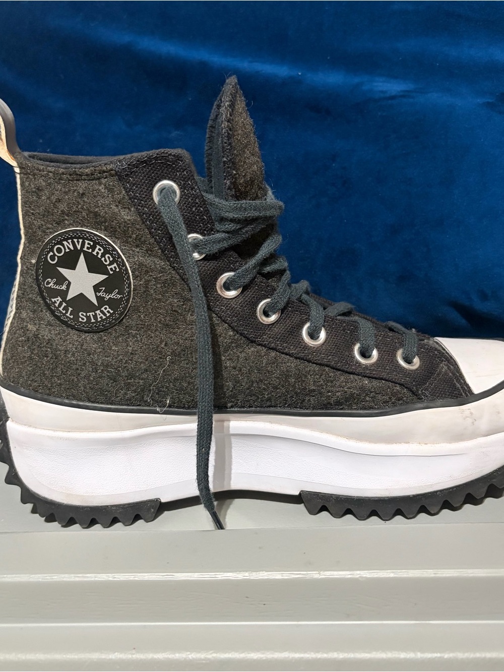 Converse Charcoal Gray High-Top Platform Sneaker